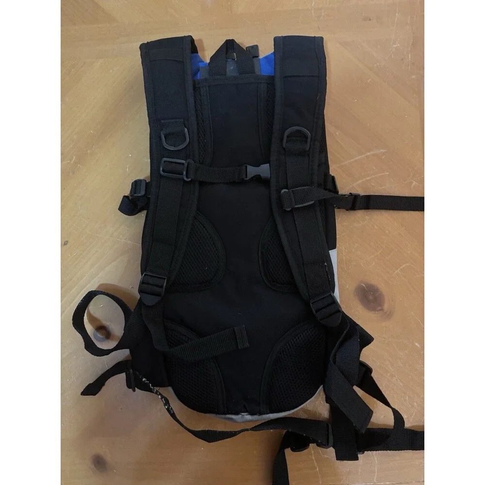 Hydration Backpack Blue Gray Hiking Cycling Running Daypack Bag